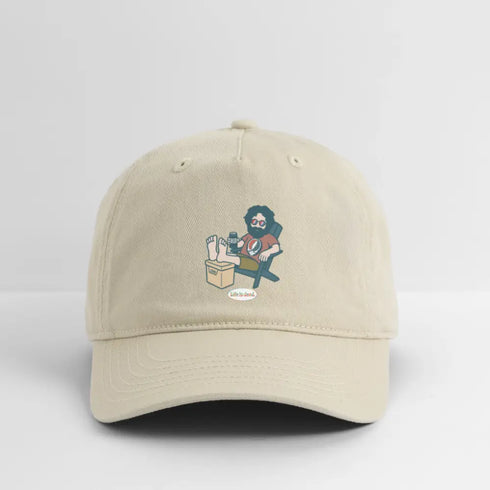 Life is dead. Jerry's Chillin' Grateful Dead Stealie Dad Hat - khaki